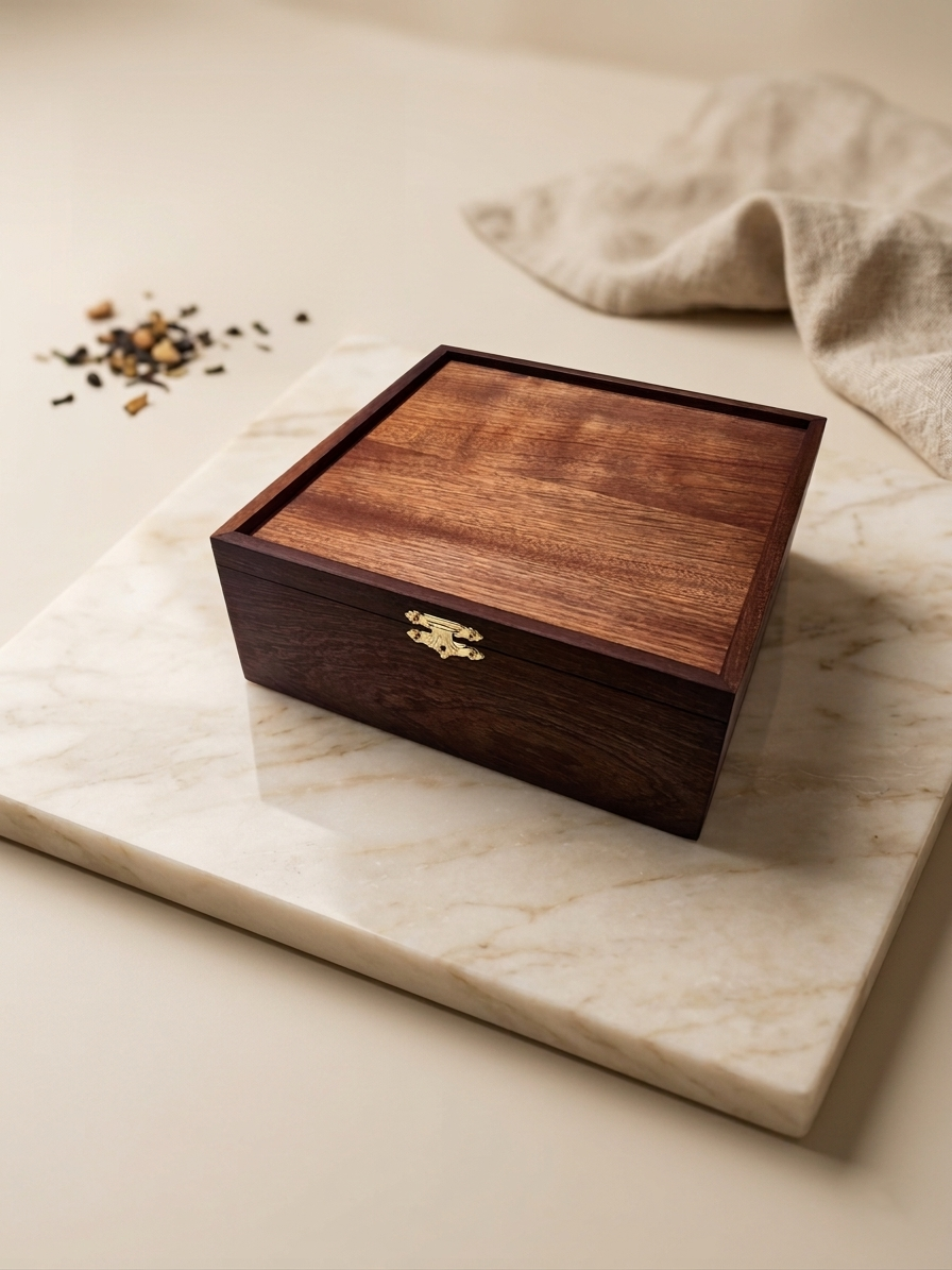 Coffret à thé "Cérémonie" — Acajou Massif