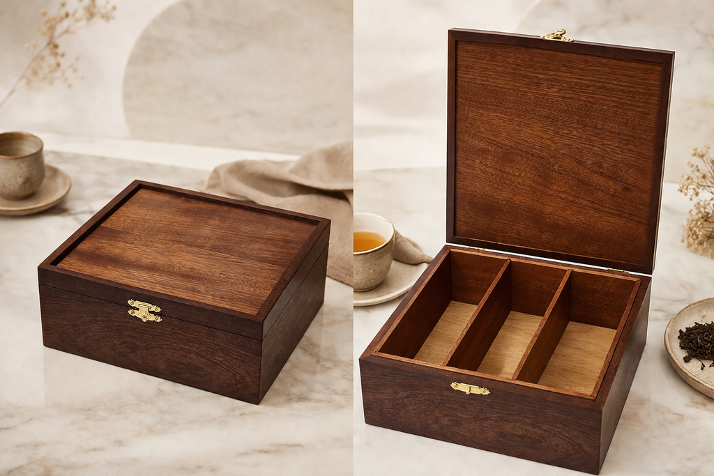 Coffret à thé "Cérémonie" — Acajou Massif