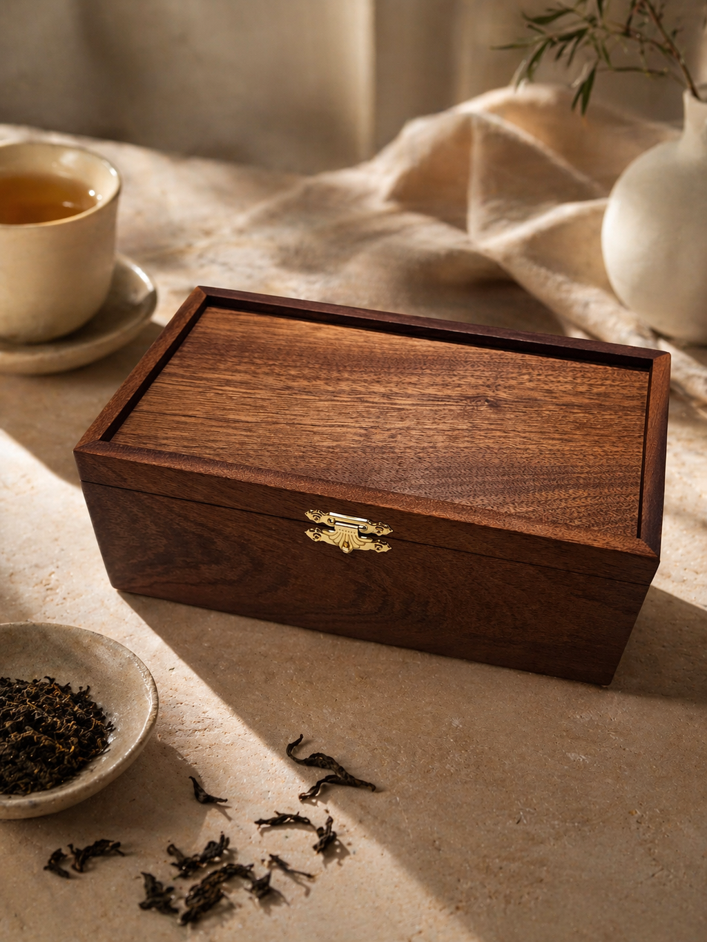 Coffret à thé "Rituel" — Acajou Massif