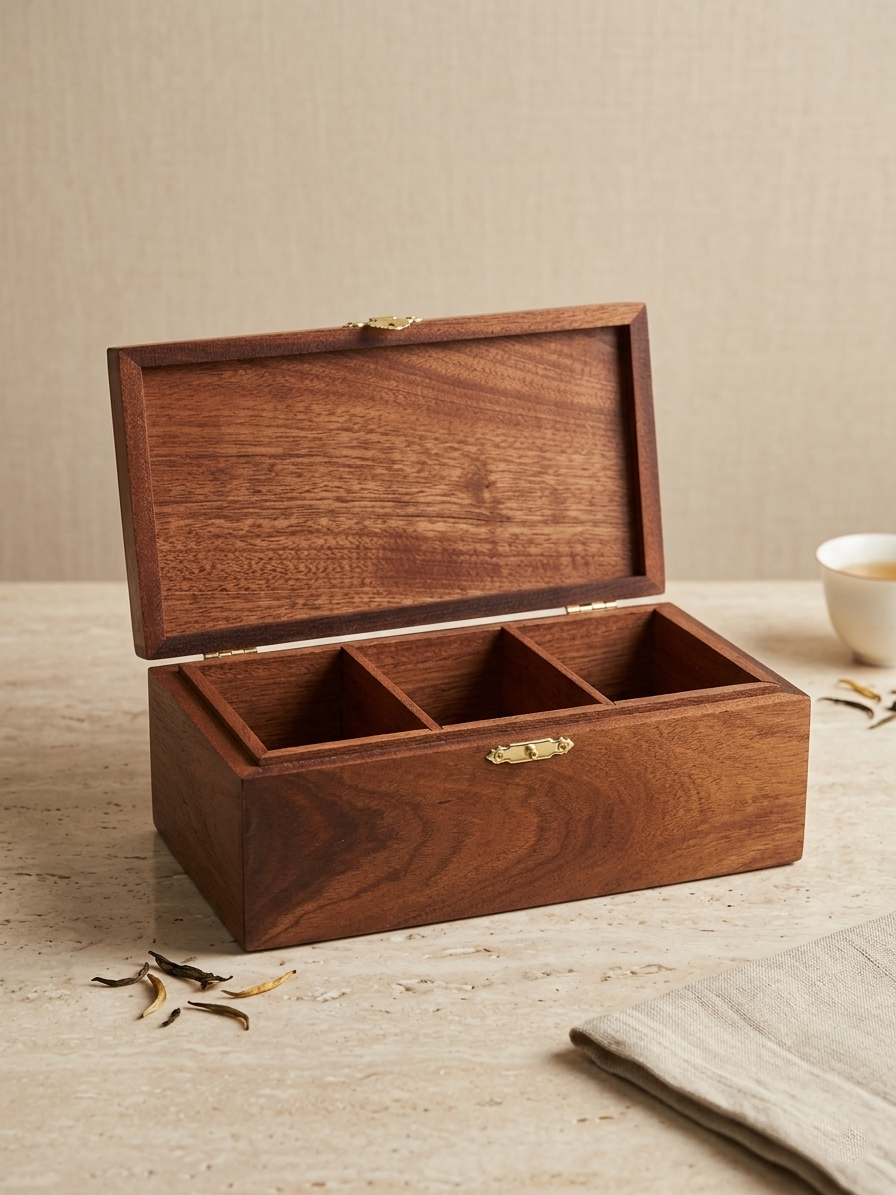 Coffret à thé "Rituel" — Acajou Massif